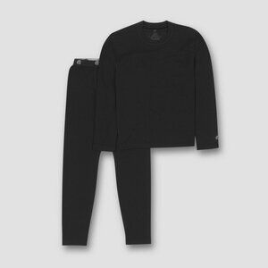 Boys Black Lightweight Crew & Pant Set M
